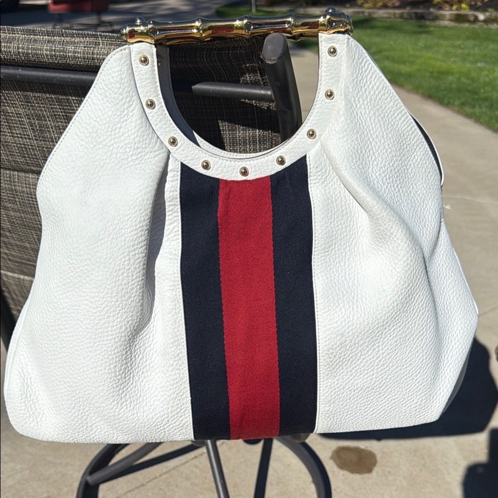 EUC! Gucci 2004 Tom Ford Metal Bamboo Bar  Hand Bag Excellent Condition - Picture 2 of 12